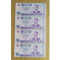 Ira Q 4 UNC ( Consecutive number?) 250 Dinars Bank Notes.