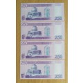 Ira Q 4 UNC ( Consecutive number?) 250 Dinars Bank Notes.