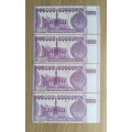 Ira Q 4 UNC ( Consecutive number?) 10000 Dinars Bank Notes.