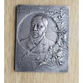 ZAR Paul Kruger RARE Silver Remembrance of the Boer War Plaque. ( 4 Known!! )