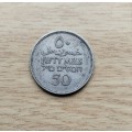 Palestine 1935 Silver 50 Mils