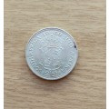 South Africa 1960 Silver Half Crown. Rare date.