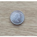 South Africa 1960 Silver Threepence. Rare date.