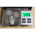 Great Britain Collection of 13 Sterling silver coins.