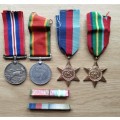 WW11 Group Medals Awarded to 585861 E. Kruger