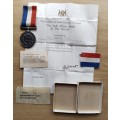 WW11 South Africa 1939-1945 Silver War Service Medal Awarded to MAY SOPHIA BOYS