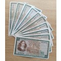 South Africa collection of 10 old R10 Bank Notes.