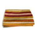 FMF 2 Pack Velour Stripe Bath Sheet 85 x 170cm - Mustard