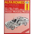 Alfa Romeo Alfasud 1974 to 1984 all models Haynes Manual nbr 292