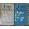2 Volumes Harold Nicolson Diaries & Letters 1930-39 & 1945-62 edited by Nigel Nicolson