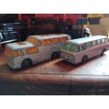 2 x Lesney Matchbox Vintage Bus Lot  - Royal Tiger and Greyhound - Regular Wheels