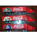 3 x Coca Cola Lorry Lot with Father Christmas Theme - 1/87 Scale