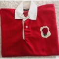 Eastern Transvaal Match Worn Rugby Jersey - 70's 80's  VERY RARE!!!  Bright Red No color fading