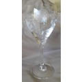 Set x5 Rose Cut Crystal Wine Glasses