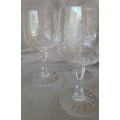Set x3 Rose Cut Crystal Wine Glasses (a)