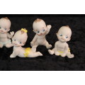 Set of 6 Vintage Cute Baby Figurines