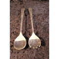 Set of Silver Plated Salad Servers.