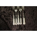 Silver Plate Kings Pattern Cake Forks - Set of 5.