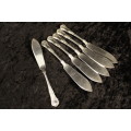 Rogers Rex De Lux AA1 Silver Plate Kings Pattern Fish Knifes