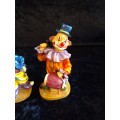 Vintage Set of Resin Clown Figurines