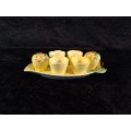 Carlton Ware Cruet and Egg set - Yellow