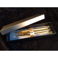 Set of Parker Ballpoint Pen and Pencil - Gold Plated.