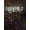 Stunning Hand-Made Grape Pattern Tall Wine Glasses