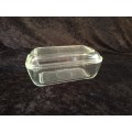 Vintage Pressed Glass Arcoroc France Butter Dish.