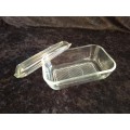 Vintage Pressed Glass Arcoroc France Butter Dish.