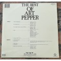 ART PEPPER The Best Of (Very Good+/Very Good+) Fantasy Roots Records FANT 130 SA Pressing 1989
