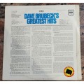 DAVE BRUBECK Greatest Hits (Very Good+/Very Good) CBS ASF 1167 SA Pressing