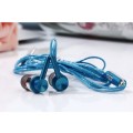 In-Ear 3.5 mm Line control Twist Rope Super-bass Stereo  headsets with Mic