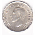 1945 UNION OF SOUTH AFRICA  SILVER THREEPENCE (TICKEY)