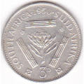 1950 UNION OF SOUTH AFRICA  SILVER THREEPENCE (TICKEY)