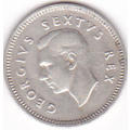 1950 UNION OF SOUTH AFRICA  SILVER THREEPENCE (TICKEY)