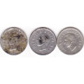 THREEPENCE (TICKEY)SET OF  3 COINS  (1950/51/52)