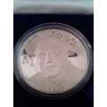 2007 F.W. DE KLERK (LOW START)  STERLING SILVER PROOF COIN IN  SA MINT BOX WITH CERTIFICATE NO. 0220