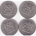 RSA FIFTY CENT COINS (SET OF 4 COINS 1970-1973)
