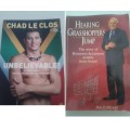 CHAD LE CLOS &  RAYMOND ACKERMAN (BOOKS) - 2 BIOGRAPHIES