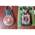 KEYRING SET - CLAN ROBERTSON - 2 KEYRINGS-  APPROVED BY THE COUNCIL OF SCOTTISH CHIEF