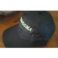 PEAK CAPS (BLACK) PACK OF 25 UNITS - ONE SIZE FITS ALL -  PRE-PRINTED LOGO `SUPERVOOMA`