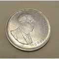 LOW START !!!  1969 R1 (S.A.) SILVER COIN - DONGES- (AFRIKAANS)