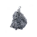 Silver Aura Wire Wrapped Pendant  `The stone of Higher Vibration, Vitality and Happiness .` *