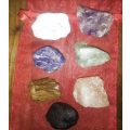 7 Chakra colored Healing Stones Rough Nice Stones with bag 7 Chakra colored Healing Stones Rough Nic