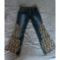 Ladies sequence jeans