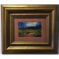 Framed oil paintings,