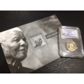 A very unique Mandela Collection!!!! x3 R 5's, unique cover and a stamp in booklet.