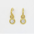 Rhinestone Crystal Gold Plated Costume Drop and Dangle Earrings