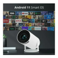 Latest Smart Android UHD Portable Projector + Built-in WIFI media streaming device + Pre-Loaded Apps