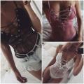 Womens Sleeveless Lingerie Bodysuit Lace Leotard Tops Backless Jumpsuit Local Stock